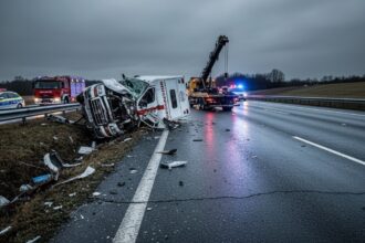 भीषण हादसा: सीतापुर में एम्बुलेंस पलटी, 4 की दर्दनाक मौत