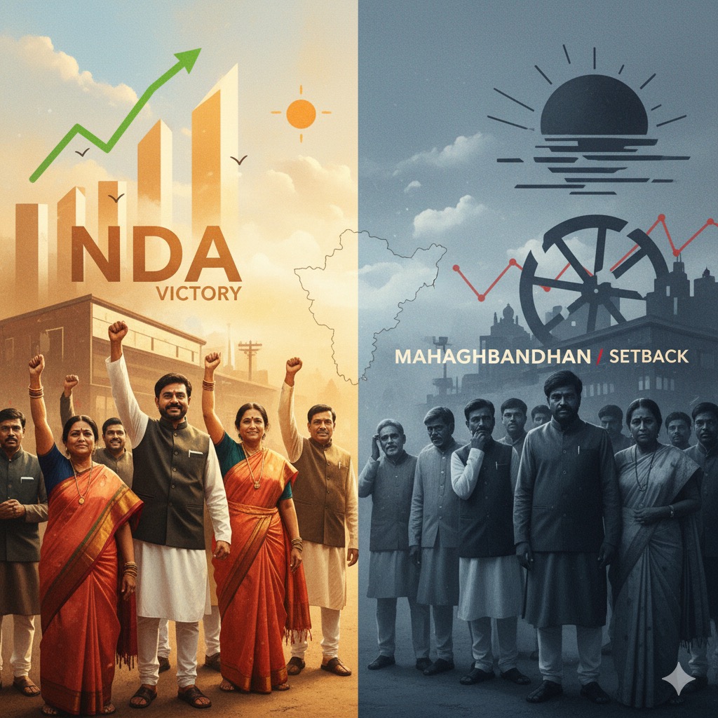 बिहार एग्जिट पोल 2025: एनडीए की जीत, महागठबंधन को बड़ा झटका? जानिए एग्जिट पोल के नतीजे