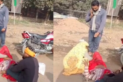 Banda: - Banda: हाईवे के फुटपाथ पर युवती का हुआ प्रसव, स्वयंसेवी और बुजुर्ग महिला बनी मददगार