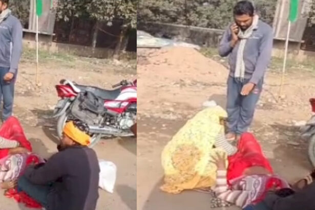Banda: - Banda: हाईवे के फुटपाथ पर युवती का हुआ प्रसव, स्वयंसेवी और बुजुर्ग महिला बनी मददगार