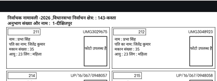 Lakhimpur - Lakhimpur Kheri News: मतदाता सूची में परिवार के सदस्य बिखरे, कइयों की उम्र व उपनाम गलत