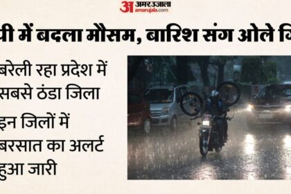 UP Weather - UP Weather Update: पश्चिम में बारिश के साथ यूपी में बदला मौसम का मिजाज, आज पूर्वी तराई की बारी