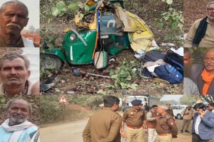 आगरा - आगरा हादसे में छह की माैत: कंटेनर की टक्कर से हवा में उछले ऑटो, सड़क पर बिखरी लाशें; दृश्य देख कांप गए लोग