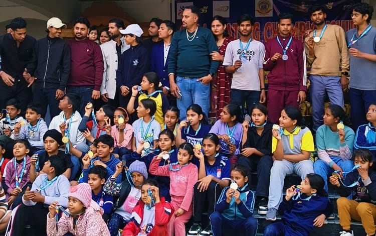 Lakhimpur - Lakhimpur Kheri News: स्केटिंग चैंपियनशिप प्रतियोगिता के विजेता सम्मानित