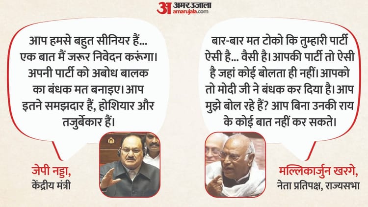 संसद - संसद में हंगामा: राहुल का नाम लिए बिना खरगे से बोले जेपी नड्डा- पार्टी को अबोध बालक का बंधन न बनने दें