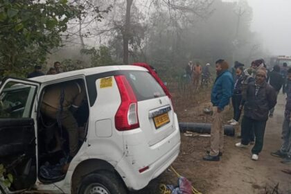 लखीमपुर - लखीमपुर खीरी में भीषण हादसा: अज्ञात वाहन की टक्कर से कार सवार दंपती समेत तीन की मौत, तीन लोग घायल