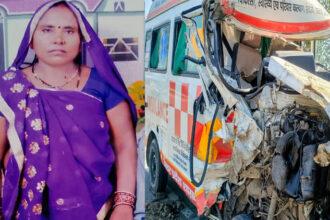 Banda: - Banda: मरीज को लेकर जा रही एंबुलेंस को ट्रक ने मारी टक्कर, महिला मरीज की मौत, तीन घायल