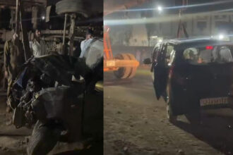 Farrukhabad: - Farrukhabad: कार व डीसीएम की भिड़ंत में ठेकेदार के पुत्र सहित तीन की मौत