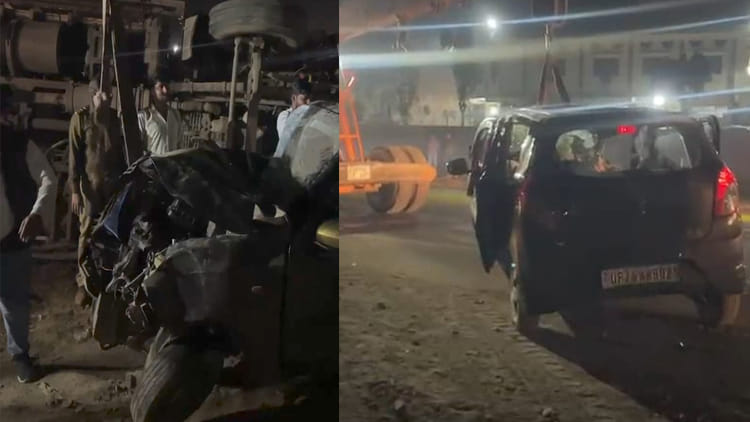 Farrukhabad: - Farrukhabad: कार व डीसीएम की भिड़ंत में ठेकेदार के पुत्र सहित तीन की मौत