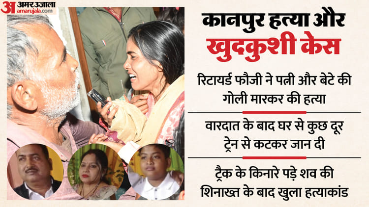 UP: पत्नी - UP: पत्नी और बेटे को मारा, फिर खुद पर किया फायर, चूका तो ट्रेन के आगे लेटा; कानपुर हत्या और सुसाइड की कहानी