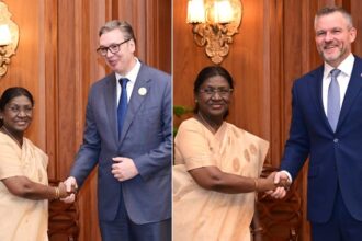 President: - President: राष्ट्रपति मुर्मू ने स्लोवाकिया, सर्बिया और एस्टोनिया के नेताओं से की मुलाकात; इन मुद्दों पर चर्चा