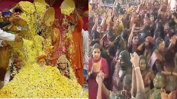 Braj - Braj Ki Holi 2026: रमणरेती आश्रम में फूलों संग बरसा अबीर-गुलाल, होली के रंगों से सराबोर भक्त हुए निहाल