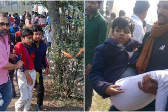 UP News: - UP News: शाहजहांपुर में हाईवे पर पलटी स्कूल वैन, दो छात्र गंभीर रूप से घायल, मौके से भाग गया चालक