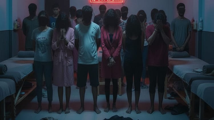 दरवाजे - दरवाजे के पीछे बेशर्मी का खेल: पुलिस ने छापा मारा, तो फटी रह गईं आंखें; ऐसे हाल में मिले युवक-युवतियां