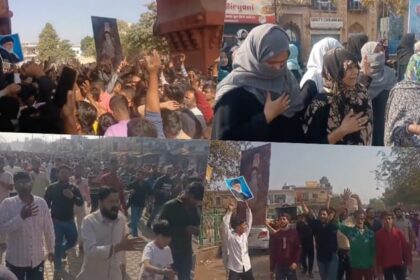 UP: ईरान - UP: ईरान के सुप्रीम लीडर खामेनेई की हत्या के विरोध में शिया मुसलमान सड़कों पर उतरे, लखनऊ में विरोध प्रदर्शन