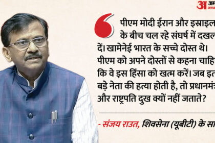 Israel-Iran - Israel-Iran Conflict: संजय राउत ने PM मोदी को घेरा, खामेनेई की मौत पर केंद्र सरकार की चुप्पी पर उठाए सवाल