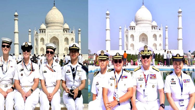 IRIS - IRIS Dena: हमले का शिकार हुआ ईरानी नौ सैनिकों का जहाज, कुछ दिन पहले आए थे आगरा; ताज के सामने ली थी सेल्फी