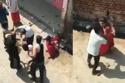 UP: महिला - UP: महिला के बाल पकड़ जमीन पर घसीटी, पति को भी बेरहमी से पीटा; दंपती की पिटाई का VIDEO देख सिहर उठेंगे