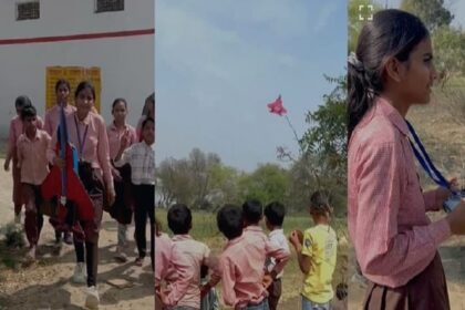 Aligarh: - Aligarh: असली फाइटर जेट की तर्ज पर सरकारी स्कूल के बच्चों ने बनाया उड़ने वाला रैप्टर मॉडल, सैकड़ों मीटर उड़ान