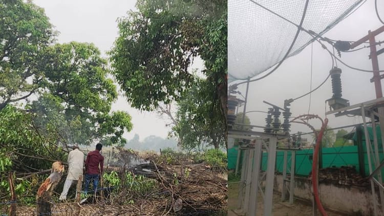 Lucknow - Lucknow News: आंधी-पानी से बिजली व्यवस्था पटरी से उतरी, तेज हवा से तार-पोल टूटे; जनजीवन प्रभावित