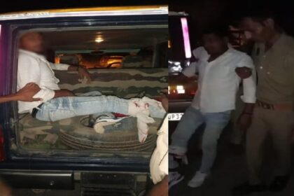 Hathras - Hathras News: शराब ठेके पर लूट का आरोपी मुठभेड़ में दबोचा, पैर में लगी गोली