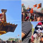 हनुमान - हनुमान जन्मोत्सव: लखीमपुर खीरी में निकली पदयात्रा, बुलडोजर पर दिखे 'बजरंगबली'; देखें आस्था की तस्वीरें