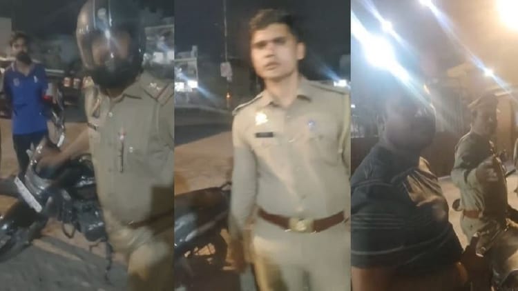 Aligarh - Aligarh News: पुलिस वाले का युवक से गाली-गलौज करने का वीडियो वायरल, एसएसपी ने बैठाई जांच